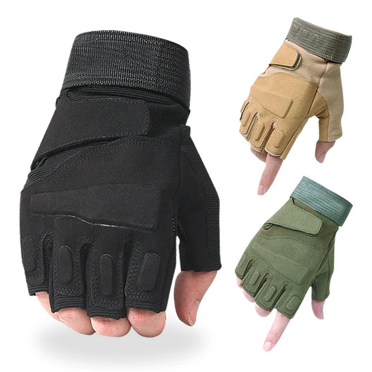 3 Colours Half Finger Elastic Hunting Gloves Waterproof Anti Slip