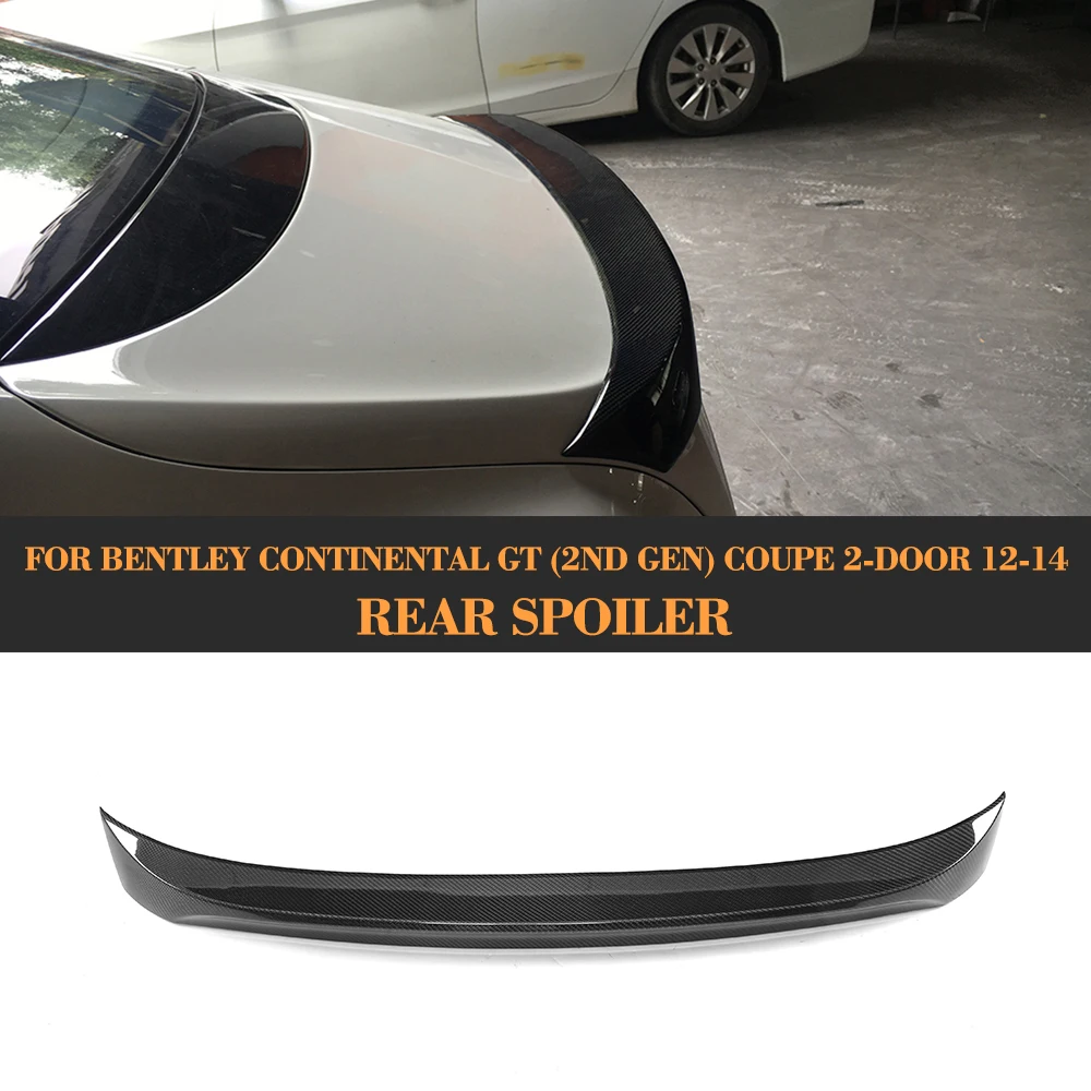 

Carbon fiber Rear Trunk Spoiler case for Bentley Continental Coupe 2 Door Only 2012 2013 2014 GT V8 Supersports D Style