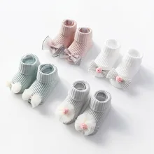 Милые носочки с бантиком для новорожденных кружевные носки с цветочным узором для маленьких девочек летние нескользящие носки-тапочки для маленьких мальчиков meia infantil