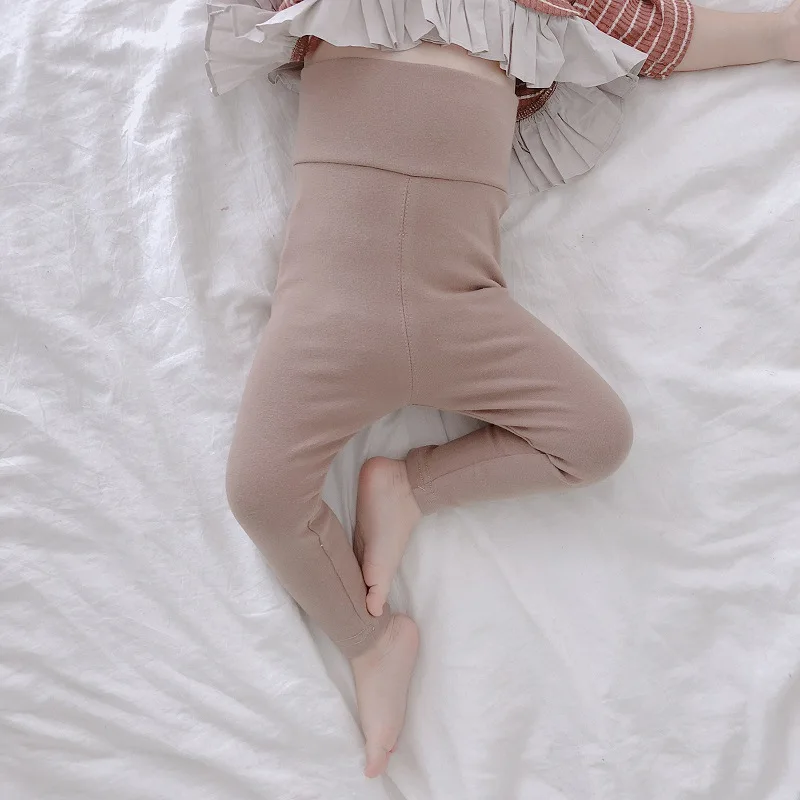 

Girls pants kid pants spring Girl Skin, High Waist, Belly Protecting, Bottom Pants, Elastic Tight Pants, Outside Pants