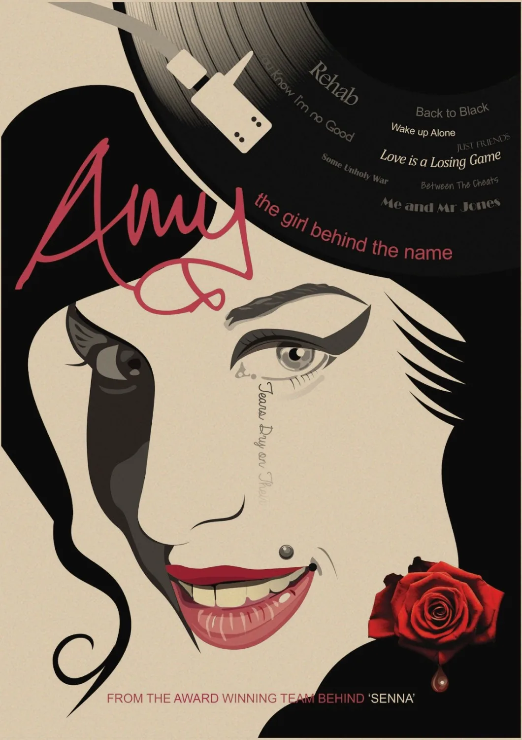 Музыкальный певец Amy Winehouse плакат печать на крафтовой бумаге постер в стиле ретро домашний Декор настенный художественный плакат комната декорация декор для стен - Цвет: 8