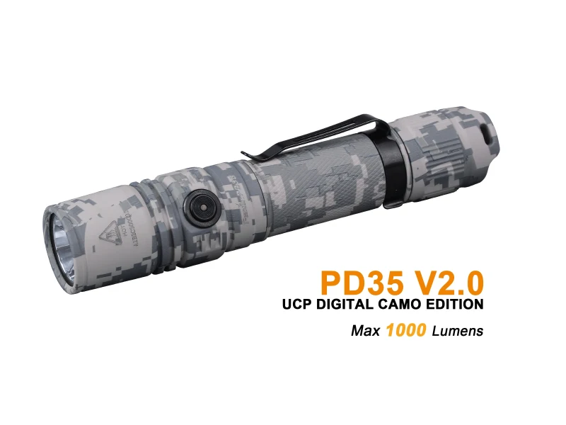 

2018 New FENIX PD35 V2.0(Digital Camo) Cree XP-L HI V3 LED 1000 lumens Tactical Flashlight