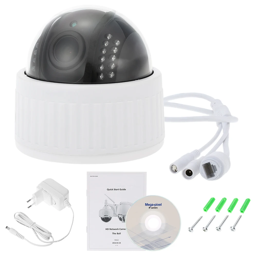 Owlcat Крытый Купол 1080 P PTZ IP Камера Беспроводной WI FI безопасности 5X зум микрофон Audio