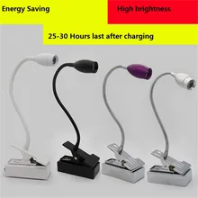 1 Вт/3 Вт подзарядка светодиодная точечная лампа, гибкий счетчик трубки, показать съемный и поворотный стол, витринное стекло зажимный держатель прожектор