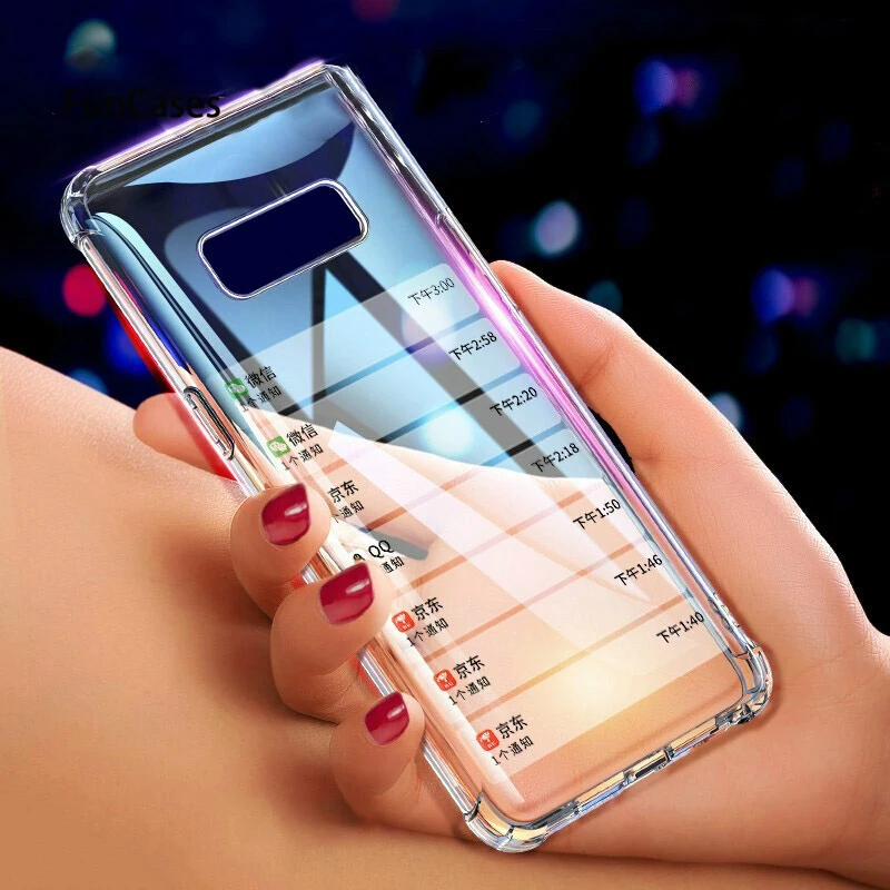 Противоударный прозрачный силиконовый чехол для Galaxy M20 S10E S10 S9 S8 плюс S7 S6 край Капа