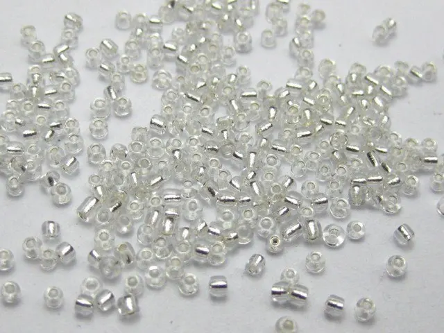 10000 стеклянных бусин 1 5 мм (12/0) с серебристой подкладкой + коробка для хранения|bead