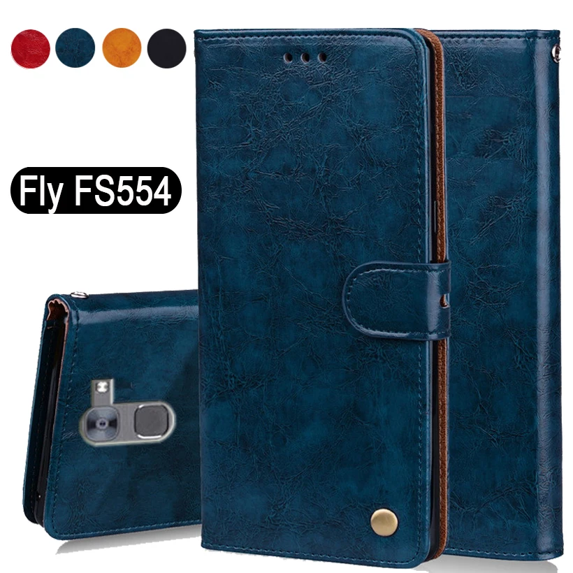 

Luxury PU Leather Slip-resistant Flip Wallet Case For Fly Power Plus FHD (FS554) Book Case 5.5" Back Cover Case W01