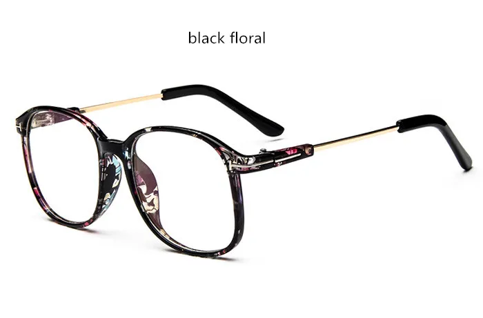 TR90 очки с заклепками кадр очки по рецепту дизайнерские очки модные близорукость очки рамки для Для мужчин Для женщин - Цвет оправы: black floral