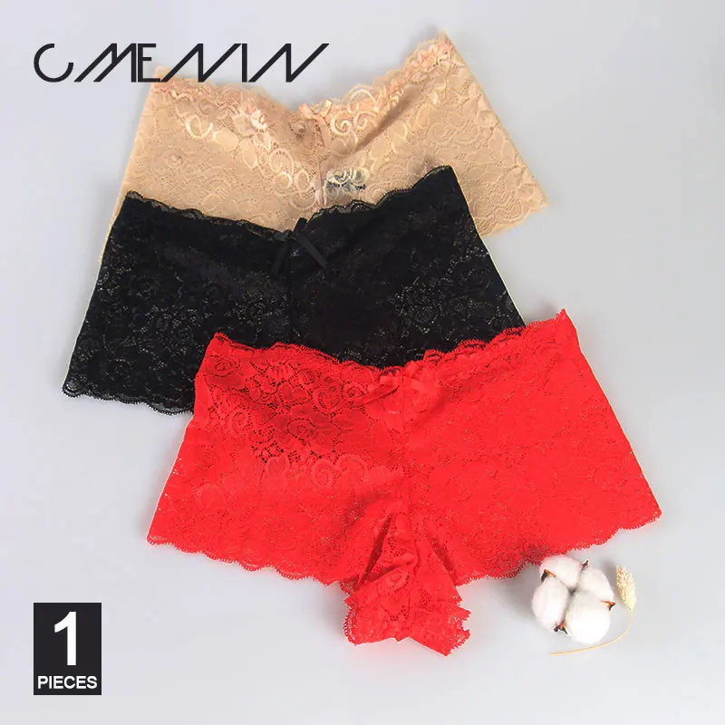 

CMENIN NEW Plus Large Size women sexy lace panties Vintage Lace Elastic large invariant Hollow briefs girl sexy underwear P0045