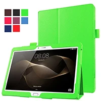 Enzi DHL/EMS/UPS 2 папки Folio Stand личи зерна кожаный чехол для huawei MediaPad M2 10,0 M2-A01W/F/L планшета - Цвет: 7