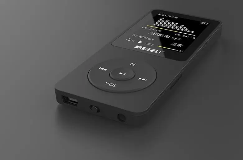 Оригинальный MP3 плеер RUIZU X02 с 1 8 дюймовым экраном может играть 100 часов 24 ГБ FM