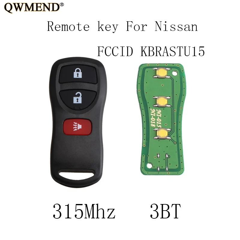 QWMEND 5 шт. * 315 МГц дистанционный брелок DIY для Nissan Armada Frontier Murano Pathfinder Quest Titan Xterra 2002-2007
