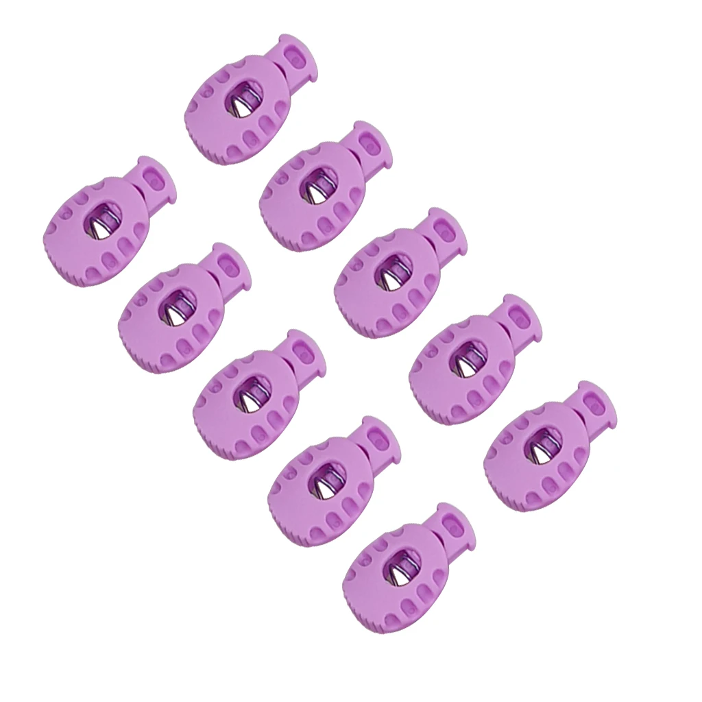 10pcs/set Ball Cord Lock Spring Stopper Toggles Clasp Stop Count Cord Locks for Drawstrings Crown Cord Lock End Stoppers 