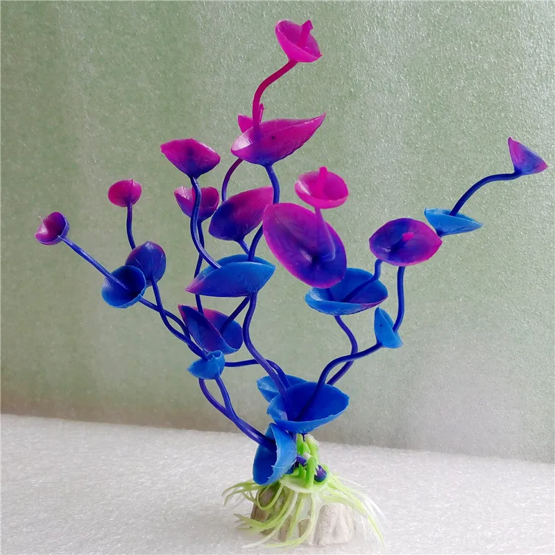 6 шт. аквариумные искусственные растения аквариум аквариумные растения декоративные растения орнамент фиолетовый