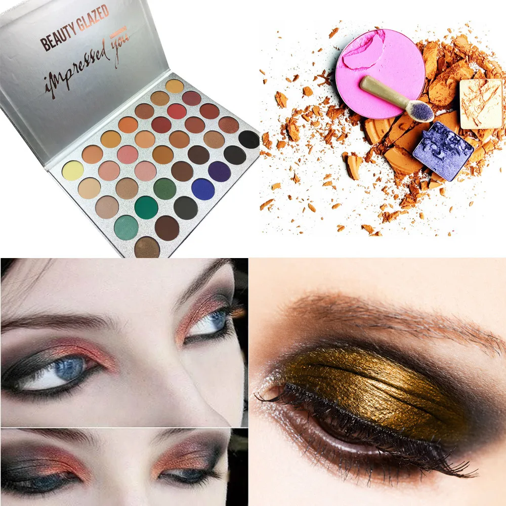 eye shadow makeup cosmetics beauty glazed shades Shimmer Glitter Eye Shadow Powder Palette Matte Eyeshadow Cosmetic Makeup  #0.7