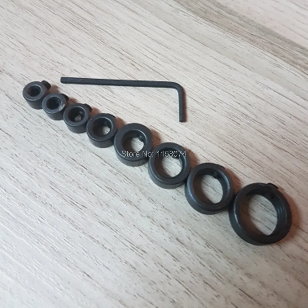 8pcs 3-16mm Woodworking Drill Bit Depth Stop Collar Ring Positioner Spacing Ring