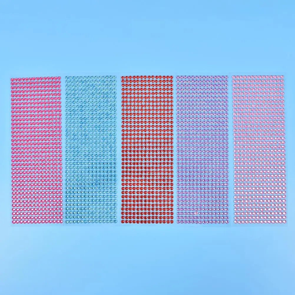 504Pcs/set Flatback Rhinestone Self Adhesive Stick On Diamond Sparkle Gems DIY Crafts 6MM Decor For Mobile Phone Computer
