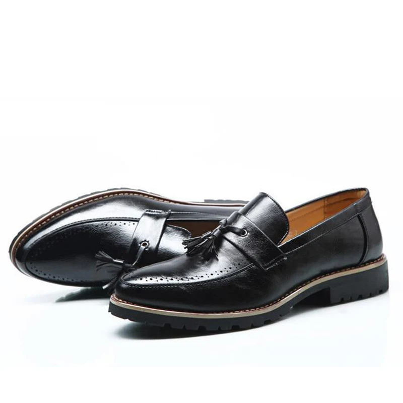 2017 De Marque Pu Cuir Appartements Oxford Hommes Npezkgc Casual Black Nouveau Plat Mode yellow Chaussures Robe D'affaires 80nXZNOwPk