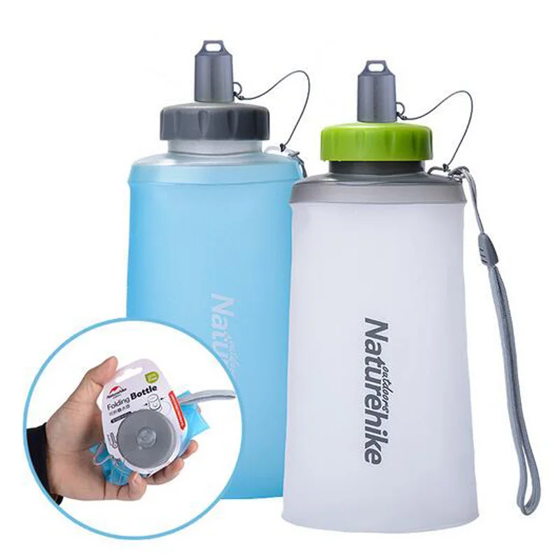 500ml Foldable Water font b Bottle b font Silicone Large Capacity Camping Outdoor font b Cycling