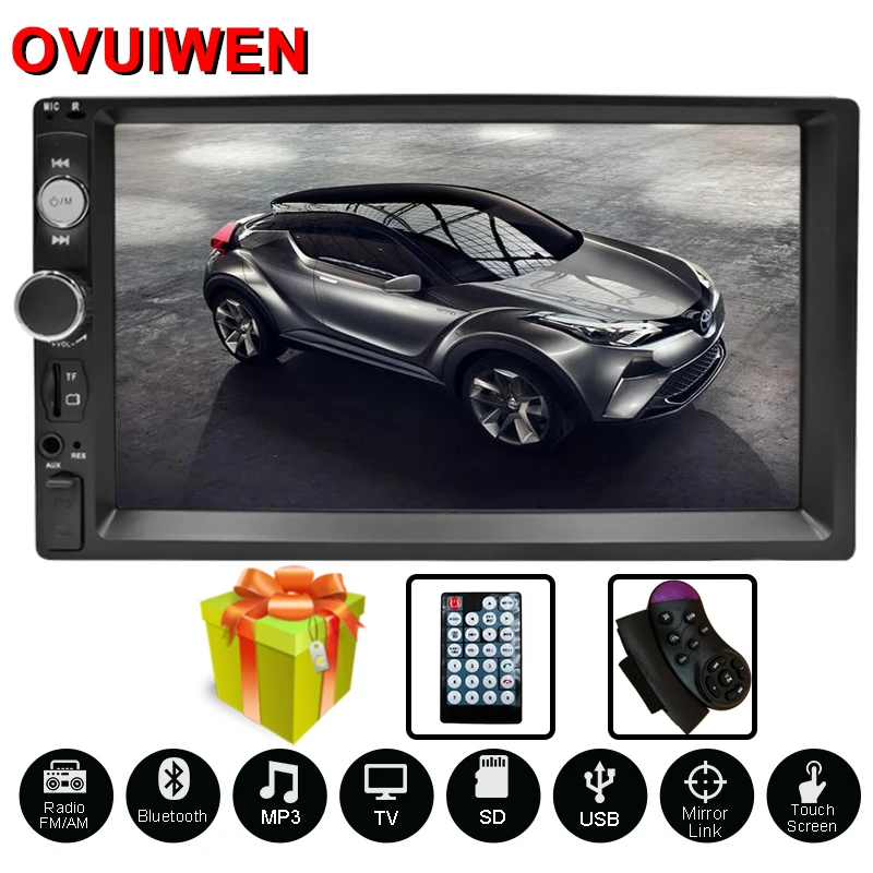 

Double Din Car Radio Autoradio 7" HD Multimedia Player 2 DIN Touch Screen Auto Audio Car Stereo MP5 Bluetooth USB TF FM Camera