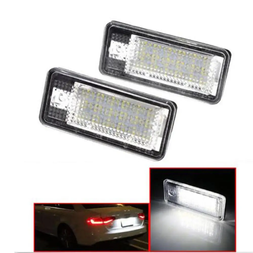 Partol 2Pcs White 126LM SMD 18 Leds Number License Plate Light Led Bulb