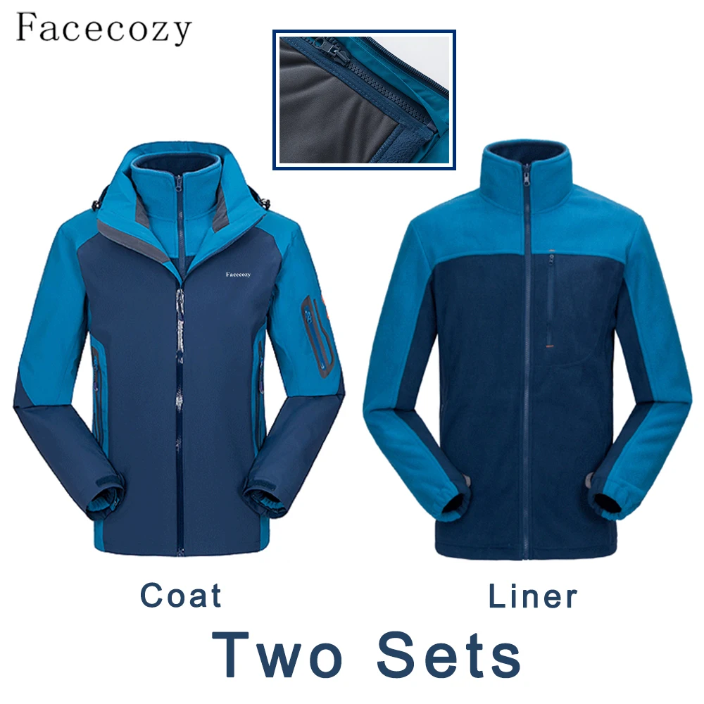 Мужская Флисовая Куртка с капюшоном Facecozy теплая ветрозащитная куртка софтшелл