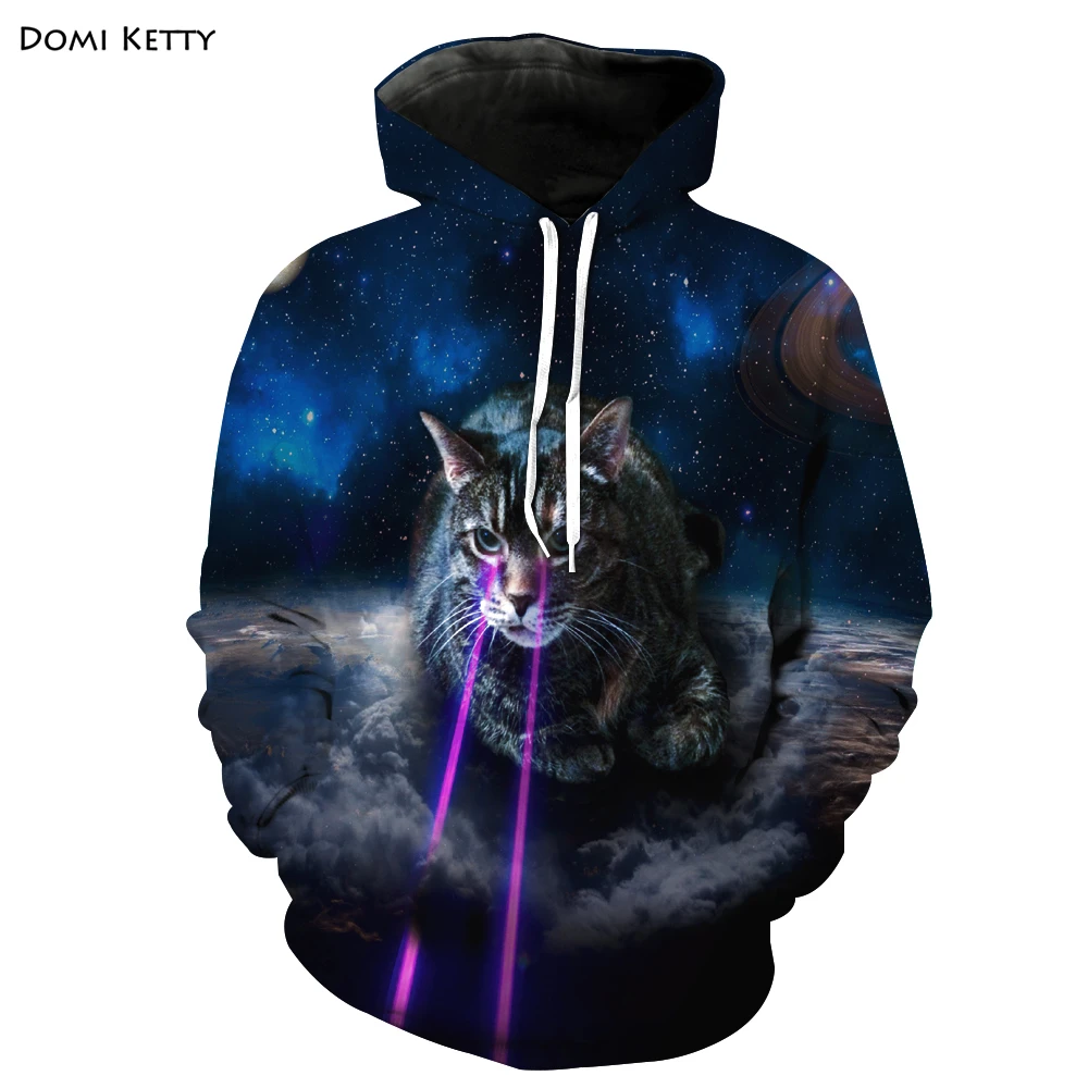 Domi ketty kids boys hoodies print cat sharp eyes girls baby