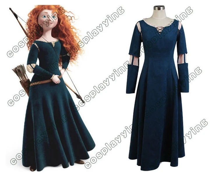 ホット販売王女ブレイブメリダコスプレハロウィン衣装ドレスガウン大人の衣装ハロウィンパーティー Merida Cosplay Halloween Costumes Dressesadult Costume Aliexpress