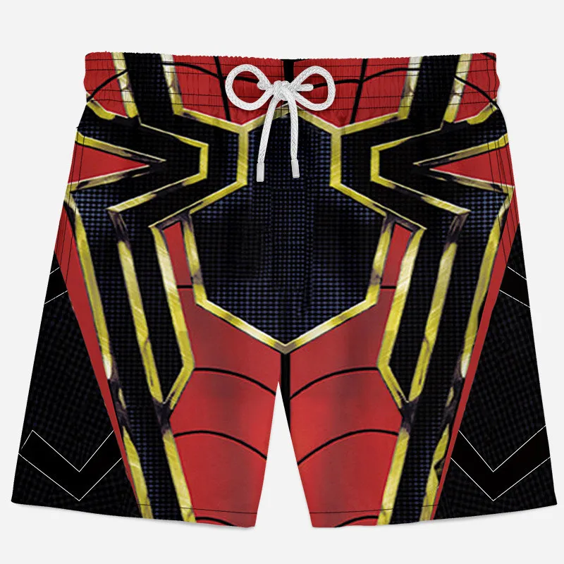 8 цветов, шорты Человека-паука с 3D принтом, мужские шорты для фитнеса, тренировочные штаны с резинкой в талии, Летние повседневные шорты, XS-4XL