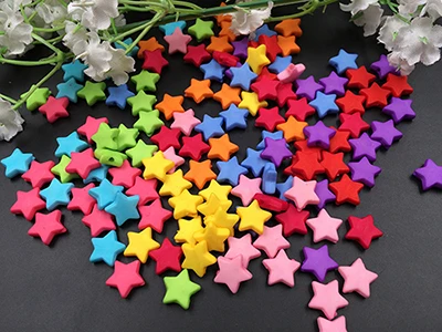 100 шт Разноцветные 9 мм акриловые в форме звезды свободные бусины для изготовления браслетов и ожерелий своими руками - Цвет: 11