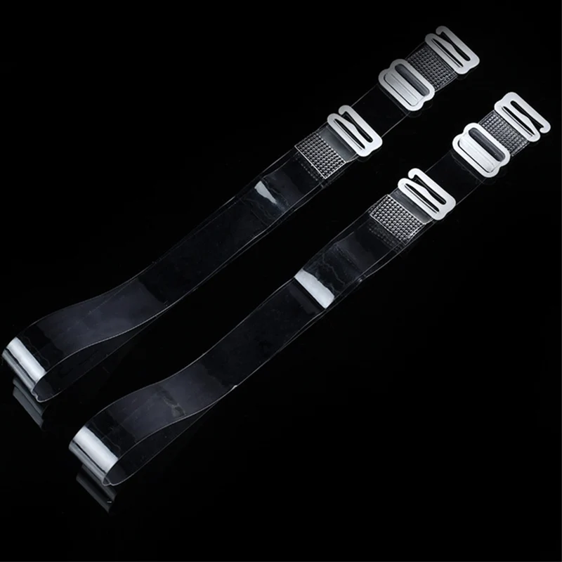 1 Pair Clear Bra Strap Adjustable Invisible Bra Strap Silicone Transparent Bra Strap Women Bra