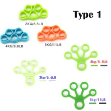 3 уровня 6 шт. резинки для пальцев Тренировка Стрейч упражнения фитнес ручной захват запястье вытяжное кольцо Захваты расширитель резиновый ремешок