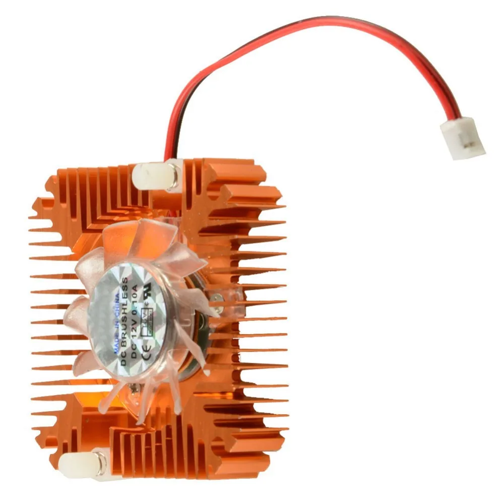 Hot Sale 55mm 2 PIN Graphics Cards Cooling Fan Aluminum Gold Heatsink Cooler Fit For Personal Computer Components Fans Cooler