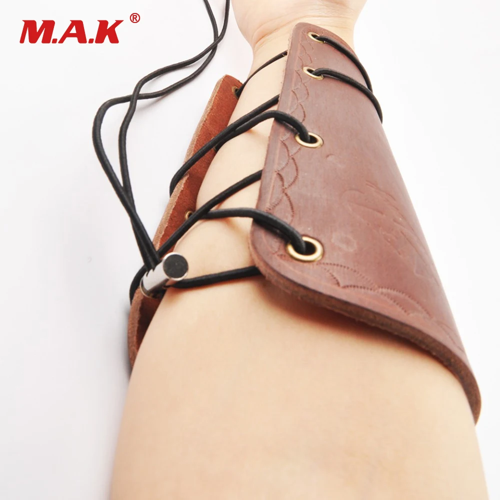 

New Traditional Cowhide Leather Arm Restraint Protector Guard to Protect Arm for Shooting Hunting Archery Accessory E