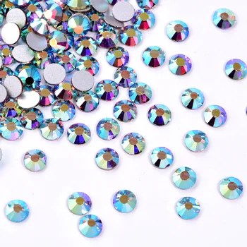 

5 Sizes Boutique Blue Non Hot Fix Rhinestones Flatback Clear Nail Art Rhinestones Glitter Rhinestones Nail Art Decoration B1253