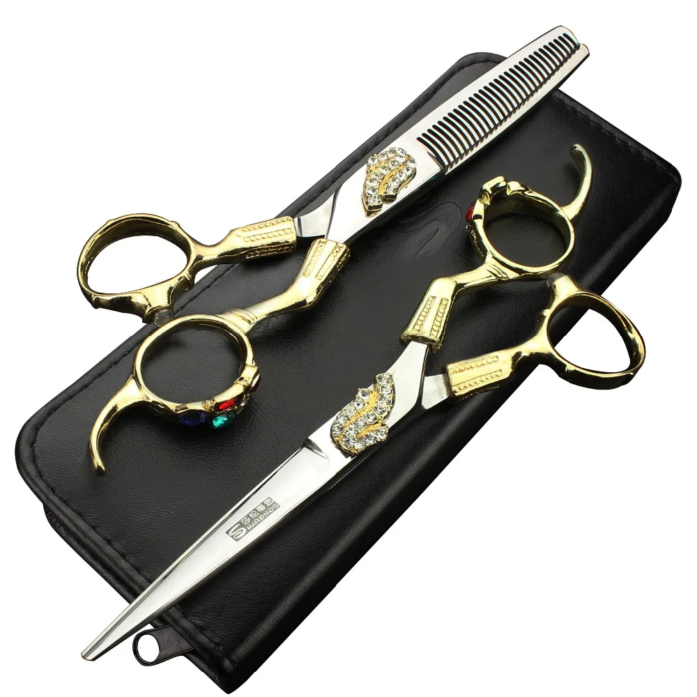 

New Design Personality Diamond Sweater 6-inch Hairdresser High-end Professional Styling Tools Barber Scissors Set