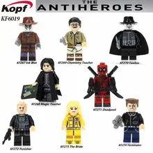 Single Sale Super Heroes The Antiheroes Guy Fawkes Deadpool Punisher Chemistry Teacher Building Blocks Children Gift