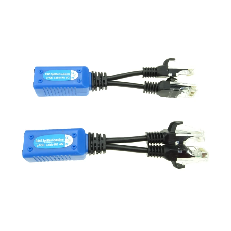 2шт/1 пара RJ45 Сплиттер-Сумматор uPOE кабель, две камеры POE использовать один сетевой кабель адаптер POE разъемы Пассивный кабель питания