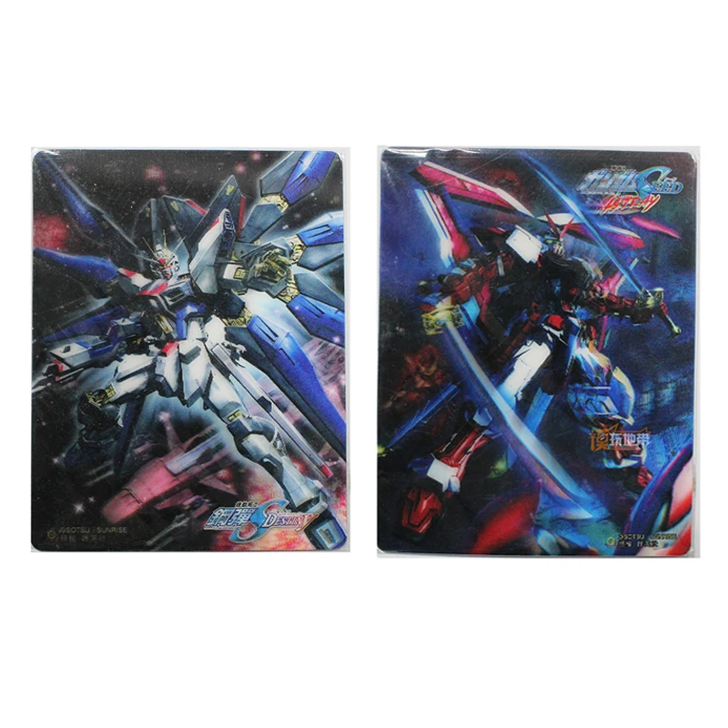 2pcs/set Original Gundam Collection Card Flash Card Action Toy Figures Commemorative Flash card Collection Cards 2pcs/set Original Gundam Collection Card Flash Card Action Toy Figures Commemorative Flash card Collection Cards