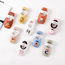 5 пар/партия детей с антискользящим покрытием; зимняя носки-тапочки хлопоковый для новорожденных малышей носки для маленьких мальчиков носки для девочек стильная футболка с изображением персонажей видеоигр обувь для малышей с изображением животных