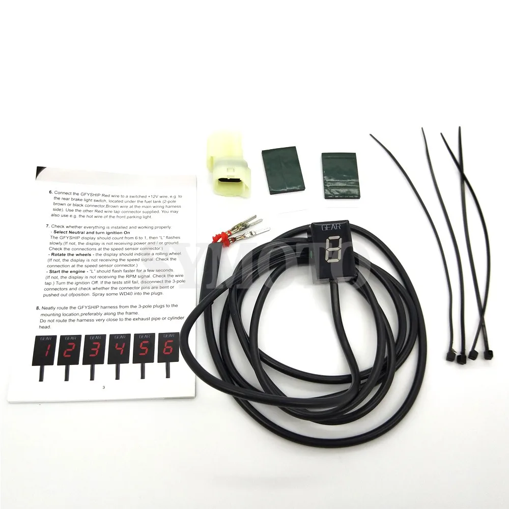  For Honda VFR750 VFR800 VFR 750 VFR 800 1998-2005 Motorcycle LCD Electronics 1-6 Level Gear Indicat - 32967375894