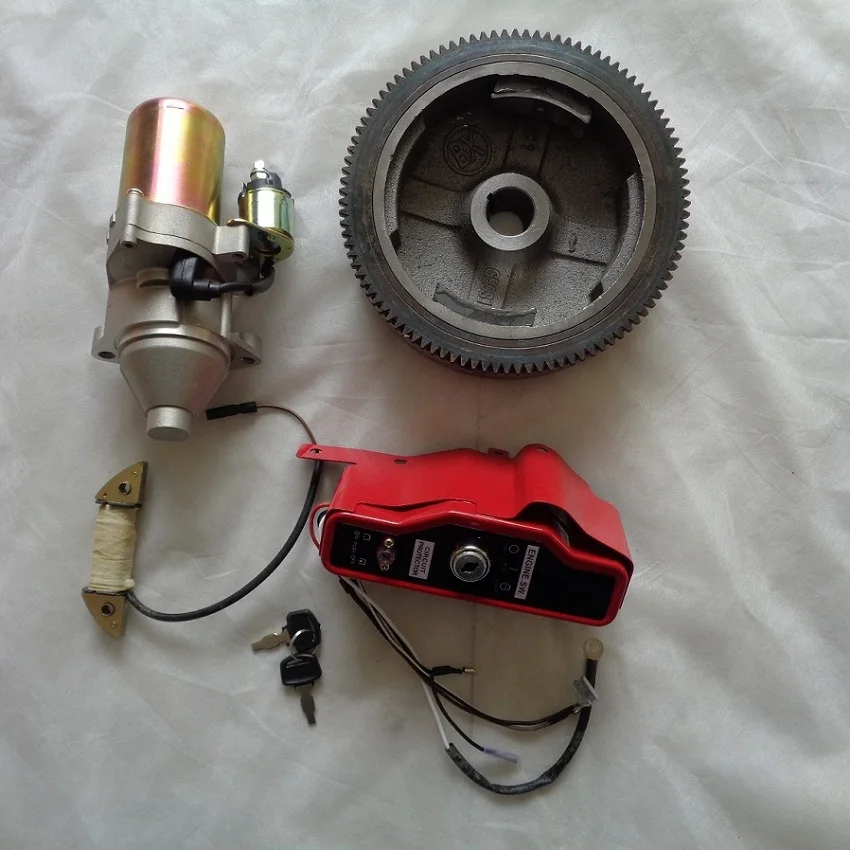 

Electric Start KIT Refit For GX270 173F 177F Engnine Generator 4pcs(Switch Flywheel Start Motor Charging Coil)