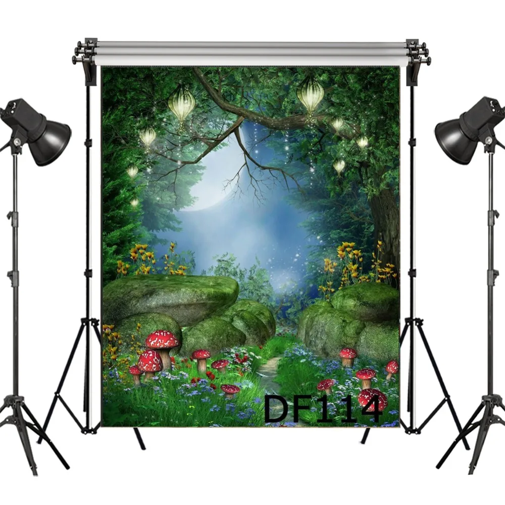 

Fairytale Forest Dream Backdrop Seamless Washable No Crease Polyester Background Photography Studio Props Photographic Photo