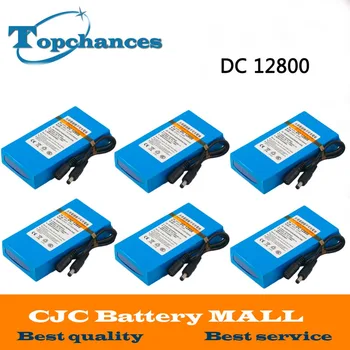 

6X High Quality Newest Super Rechargeable Portable Lithium-ion Battery DC 12V 8000mAh DC12800 With Plug