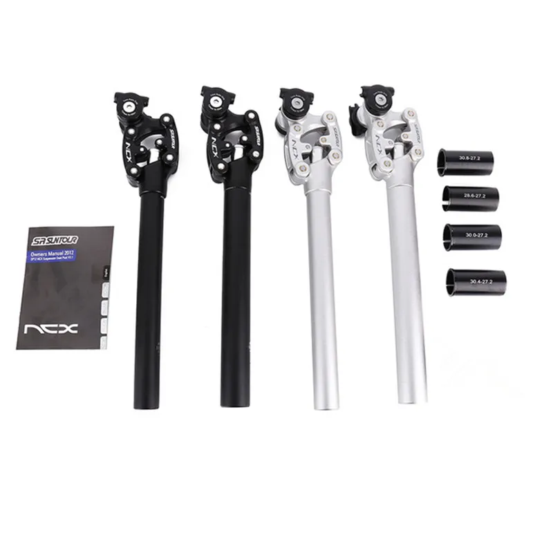 

Suntour NCX Damping suspension seatpost bike bicycle mtb seat post 27.2 28.6 30.0 30.4 30.8 31.6*400mm sliver black Seatposts