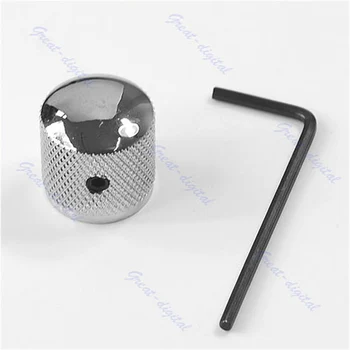 

Chrome Metal Dome Tone Guitar Bass Control Knob new high quality