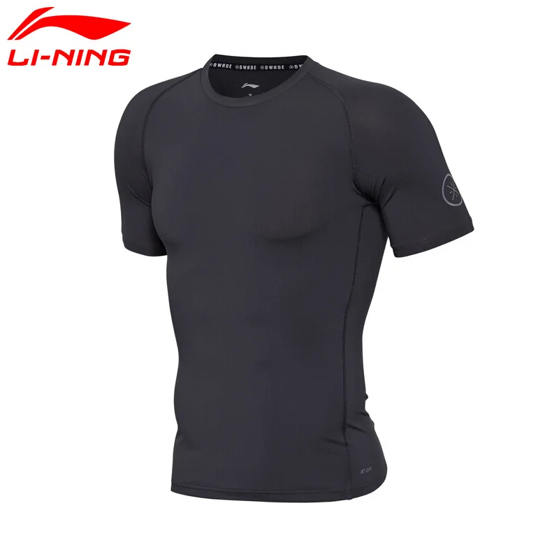 Li-Ning для мужчин's Уэйд футболка atdry короткий рукав дышащий 73% полиэстер 27%