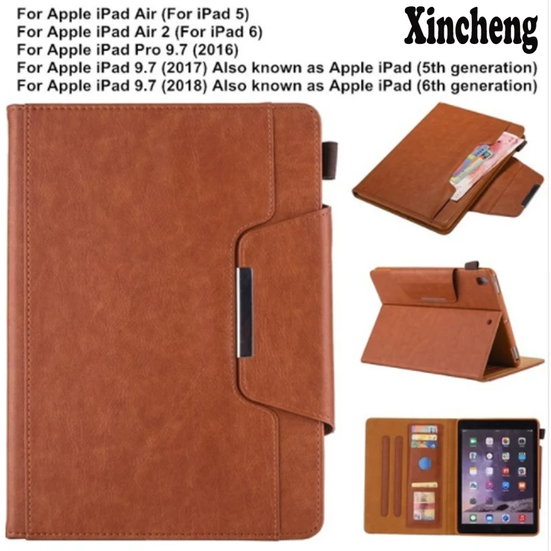 Чехол для iPad 9 7 5 го 6 Pro премиум деловой кожаный чехол книжка с подставкой