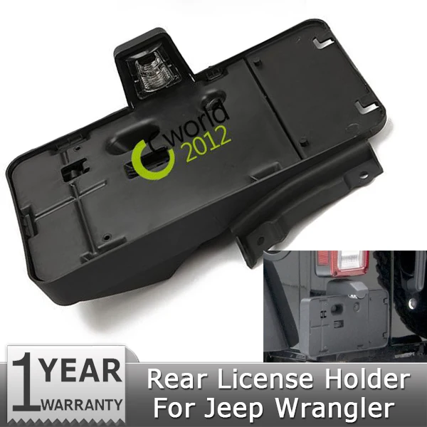 

Rear Tail Auto License Plate Mounting Holder Bracket Fit With 12V Light Lamp For Jeep Wrangler JK Unlimited 2007~2014 68064720AA