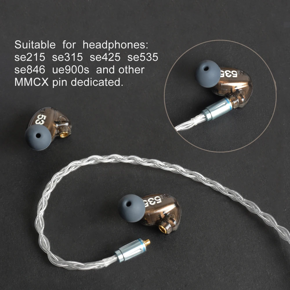 Обновленные кабели для наушников OKCSC MMCX Jack кабель OCC 3 5 мм со стереозвуком SHURE
